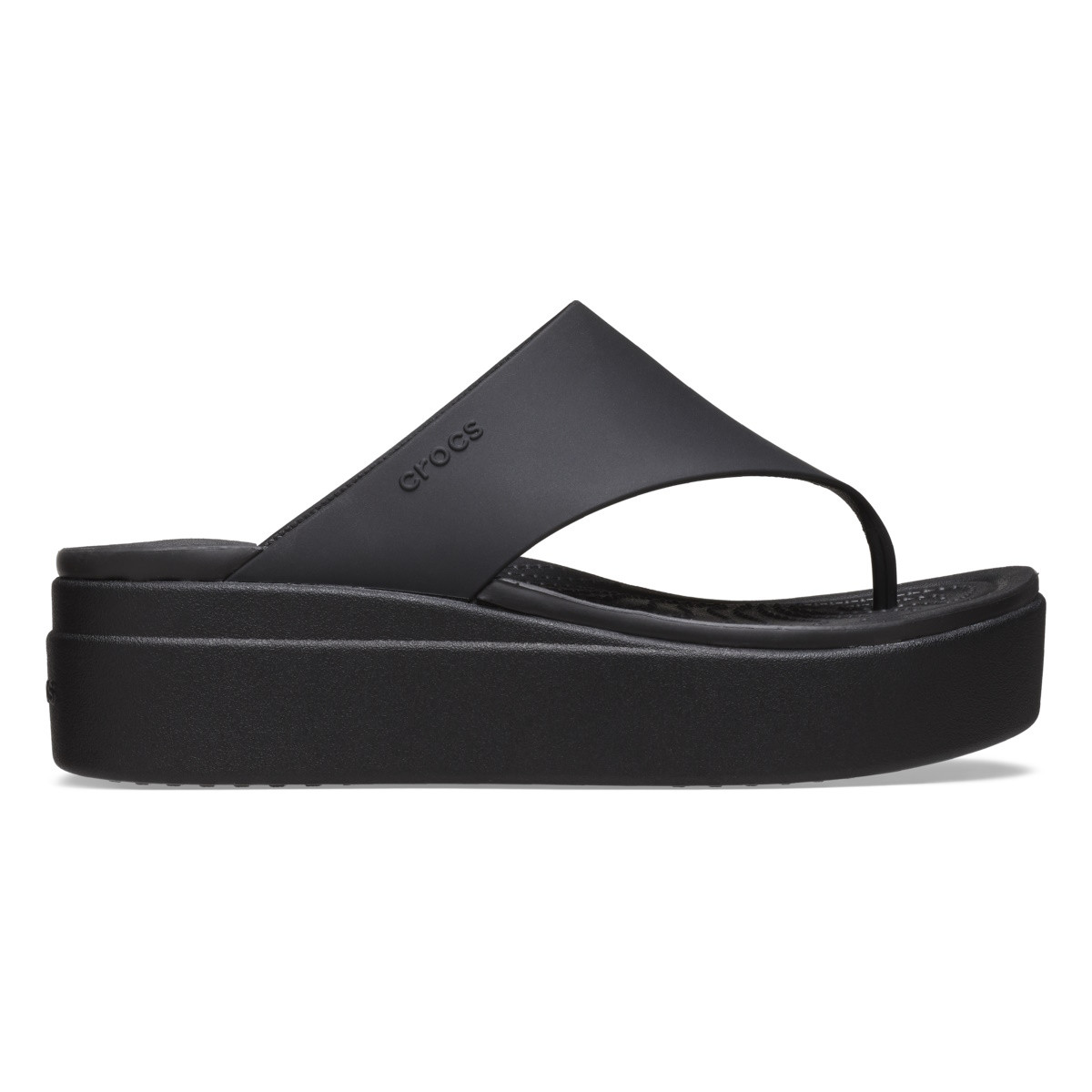 Slapi Crocs Brooklyn Flip Negru - Black - imagine 7
